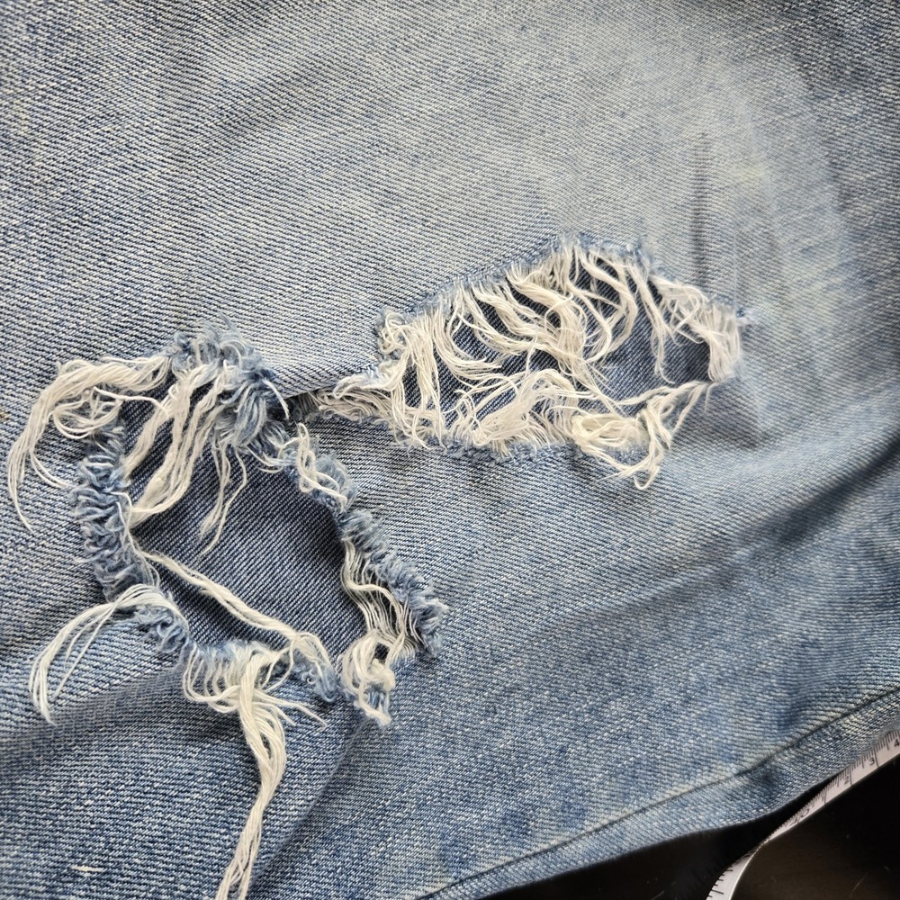 Refuge Women's Plus 3X Denim Blue Jeans Stretch Skirt‎ Y2K Button Front 5 Pocket - Picture 5 of 5